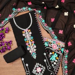Maroosh Floral Embroidered Unstitched Dress Material-picture-42