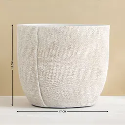 Home Centre Fawn Beige Polyresin Planter image 3