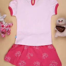 V-Mart Girls Printed Top with Skirt image 4