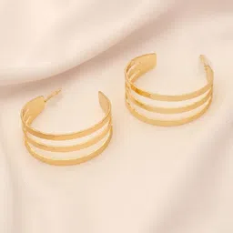 Stoln Geometric Half Hoop Earrings-picture-18