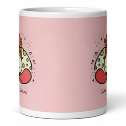 Mr UVD White Graphic Printed Ceramic Glossy Mug 350 ml image 2