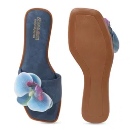 madam glorious Women Colourblocked Open Toe Flats image 5