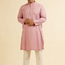 Manyavar Men Printed Regular Kurta with Pyjamas image 1