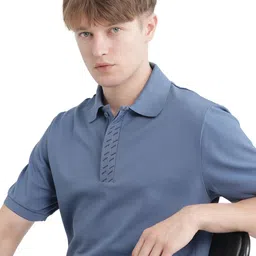 RARE RABBIT Men Solid Polo Collar Cotton T-shirt-picture-37