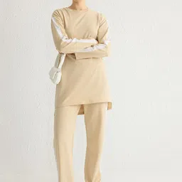 Trendyol Round Neck Long Sleeves T-Shirt With Trousers Co-Ords-picture-14