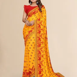 Moda Rapido Ethnic Motifs Poly Georgette Saree-picture-12