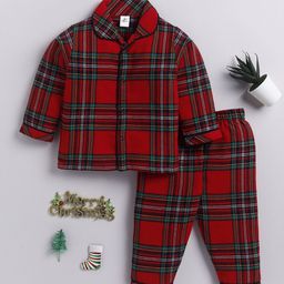 Clt.s Kids Checked Pure Cotton Night suit-picture-48