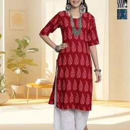 HERE&NOW Women Pack of-3 Ethnic Motifs Printed Kurta-picture-10