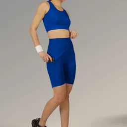 POOJARAN SAREE Dry-Fit High-Waist Top & Shorts Tracksuits image 5