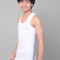 Dollar Bigboss Boys Pack of 5 Shrinkless Innerwear Vests MBKVE-01-FNRN-WHT-PO5-White image 3