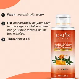 Calix Herbal Anti Dandruff Hair Cleanser For Scalp Disorders - 60 ml image 2