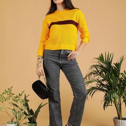 Stylecast X Kotty Women Colourblocked Round Neck Pullover Sweaters-picture-40