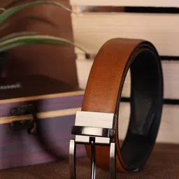 SAZARA Men Textured Leather Reversible Belt image 1