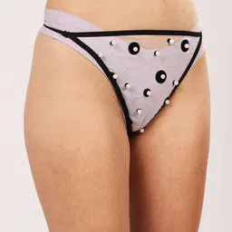 lola  dola Lola Dola Women Embellished Thongs Briefs image 4