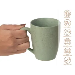 BODHI HOUSE Green Solid Ceramic Matte Cups Set of Cups and Mugs image 2