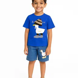 POP STREET KIDS Kids Printed Short Sleeves T-Shirt With Shorts-picture-40