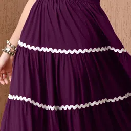 DEKLOOK Women Polyester Solid A-Line Skirts image 4