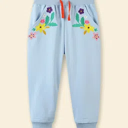 INCLUD Girls Embroidered Regular Fit Mid-Rise Trousers image 5