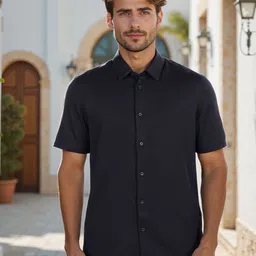 Celio Solid Spread Collar Classic Casual Shirt-picture-24