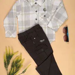 V-Mart Boys Checked Shirt with Trousers-image-41
