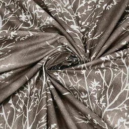 MAFATLAL Brown & White Floral Printed Cotton186 TC King Bedsheet 1.08 m x 1. 08 m image 2