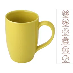 BODHI HOUSE Yellow Handcrafted Solid Ceramic Glossy Cups Set of Cups and Mugs image 5