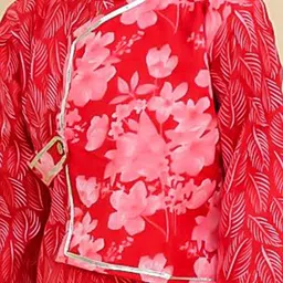 Aj DEZInES Boys Floral Printed Mandarin Collar Pure Cotton Kurta With Pyjama image 3