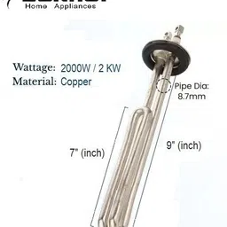 sunhot CUP Type (9") Geyser Element (For use in Geyser) 2000 W Shock Proof Immersion Heater Rod image 2