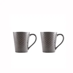 HINDUSTANI SAUDAGAR Grey Handcrafted Solid Ceramic Glossy Mugs Set of Cups and Mugs image 4