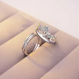 Teeragaj Set Of 2 Stone-Studded Adjustable Finger Rings image 3