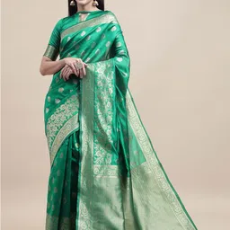 Maroosh Woven Design Zari Banarasi Saree-image-49