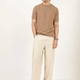Andamen Men Solid Round Neck Cotton T-shirt image 5