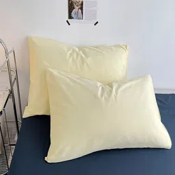 JC HOME Navy Blue & Yellow AC Room Double King Bedding Set image 5