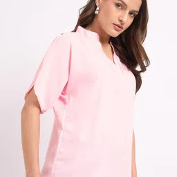 DressBerry Mandarin Collar Flared Sleeve Ruffles Top image 5