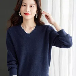 StyleCast Women Long Sleeves V-Neck Cashmere Pullover-picture-29