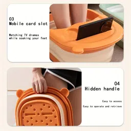 waktoro Foot Soaking Tub Collapsible Foot Bath Soak Tub for Soaking Feet Pedicure Bowl image 4