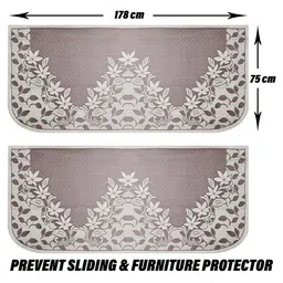 Kuber Industries Maroon & White Cotton Sofa Cover image 2