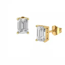 WOOYOU 925 Sterling Silver Gold-Plated Zirconia Studded Square Shaped Studs-picture-45