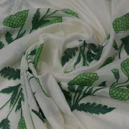 Meena Bazaar Printed with Mirror Work Unstitched Dress Material image 5