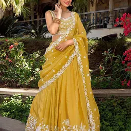 Siya Fashion Embroidered Semi-Stitched Lehenga & Unstitched Blouse And Dupatta-picture-15