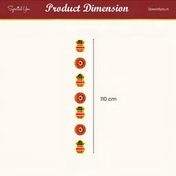 Special You Red & Yellow 12 Pieces Printed Kalash Frill image 3