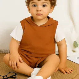 BAESD Unisex Kids Colourblocked T-shirt with Shorts-picture-20