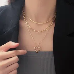 Arzonai Gold-Toned Metal Necklace-picture-26