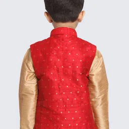JBN Creation Boys Woven Slim Fit Banarasi Nehru Jacket image 5