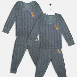 YK Basics Kids Pack Of 2 Ribbed Thermal Set-picture-26