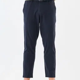 Snitch Men Navy Mid-Rise Slim Fit Trouser-image-91