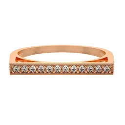 VALANOVA Sterling Silver Rose Gold Plated 0.16Ct Lab Grown Diamond Ring-picture-22