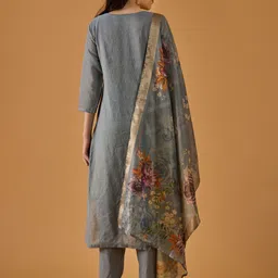 dhartii Women Floral Embroidered Kurta with Trousers & Dupatta image 3