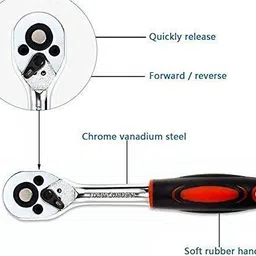 zatco High Quality 46pcs 1/4-Inch Socket Set Tool Ratchet Socket Set image 3