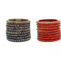 THE BLAZZE Multi Glass Artificial Stones & Beads Bangle-picture-17